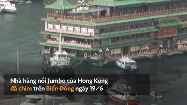 Nhà hàng nổi của Hong Kong chìm trên Biển Đông