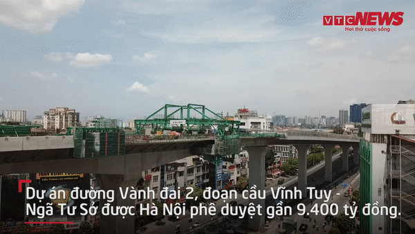 Video: Đường Vành đai 2 ở Hà Nội trước khi hợp long nhịp cuối