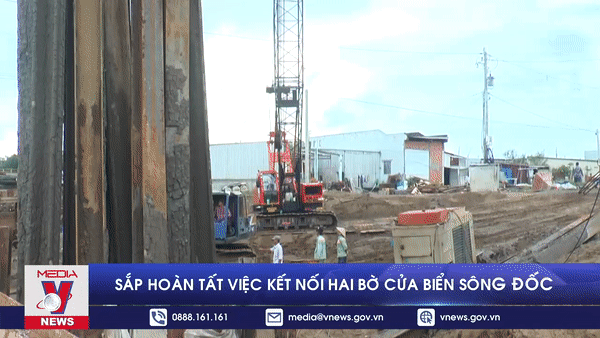 Sắp hoàn tất việc kết nối hai bờ cửa biển Sông Đốc