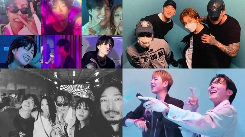 Nửa Kbiz tối qua tụ họp tại tầng 19 tòa nhà HYBE, hóa ra là tiệc mừng album mới của J-Hope