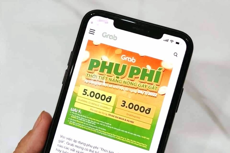 Thông tin bất ngờ về 'phụ phí nắng nóng' của Grab