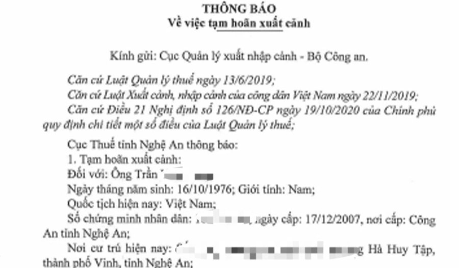 Hàng loạt giám đốc bị tạm hoãn xuất cảnh vì chây ì nộp thuế