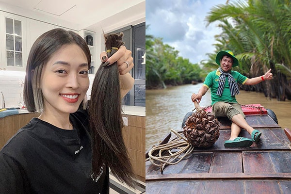 Sao Việt 13/11: Á hậu Phương Nga bất ngờ xuống tóc, Quang Thắng vui vẻ ở miền Tây