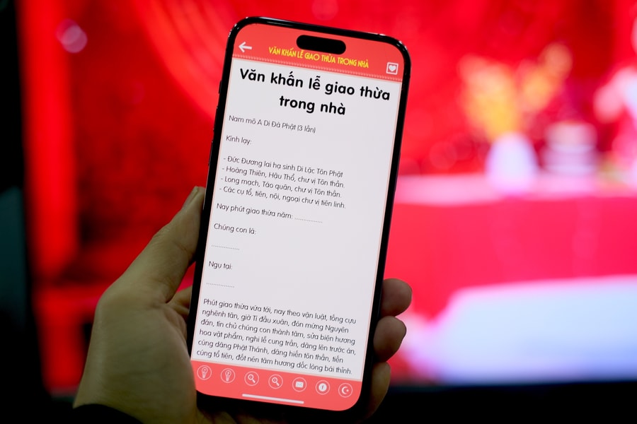 App đọc văn khấn đêm 30 Tết