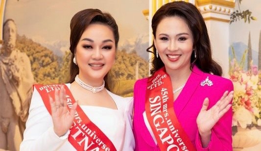 Hoa hậu Hoàng Thanh Nga khoe sắc rạng ngời trên ở 'Mrs Universe 2022'