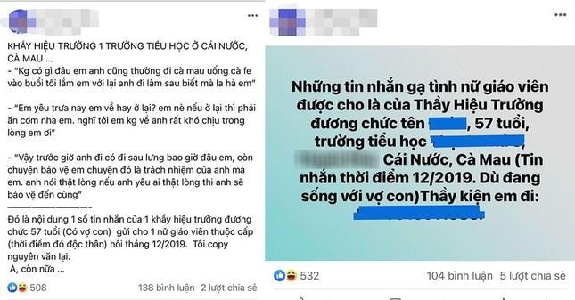 Kiểm điểm hiệu trưởng nhắn tin nhạy cảm với nữ giáo viên ở Cà Mau