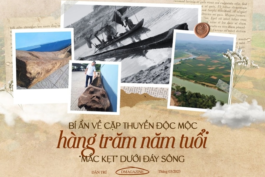 Bí ẩn về cặp thuyền độc mộc hàng trăm năm tuổi 'mắc kẹt' dưới đáy sông