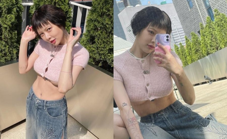 HyunA lộ diện sau chia tay với phong cách táo bạo