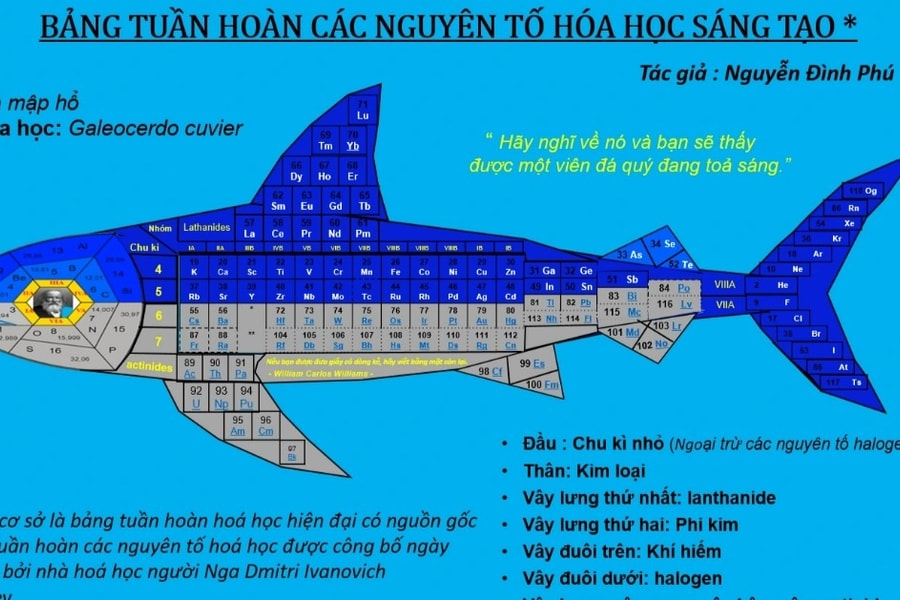 Nam sinh Hà Nội dành 45 ngày thiết kế lại bảng tuần hoàn hóa học