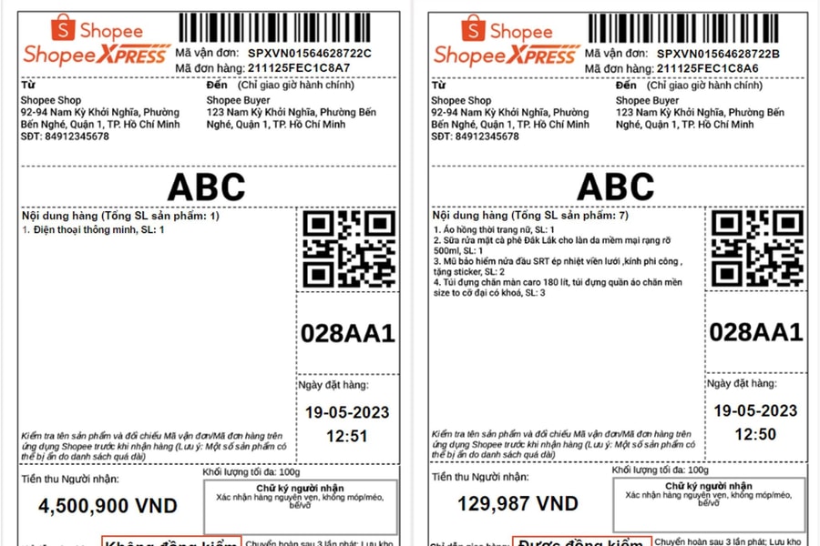 Người mua được đồng kiểm đơn hàng Shopee