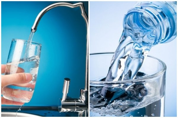 Nên dùng nước qua máy lọc hay nước đóng chai?