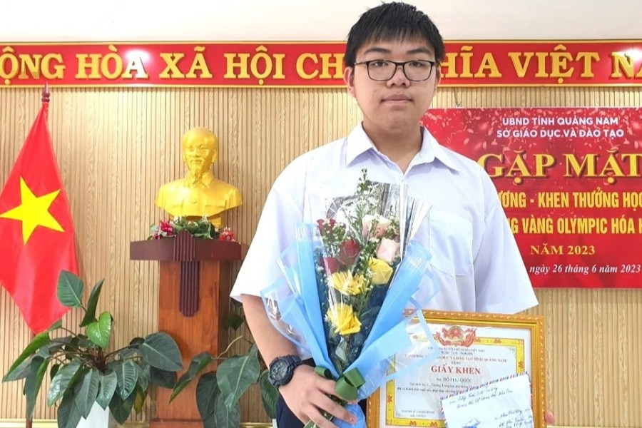 Học sinh đầu tiên của Quảng Nam đạt Huy chương Vàng Olympic hóa học quốc tế
