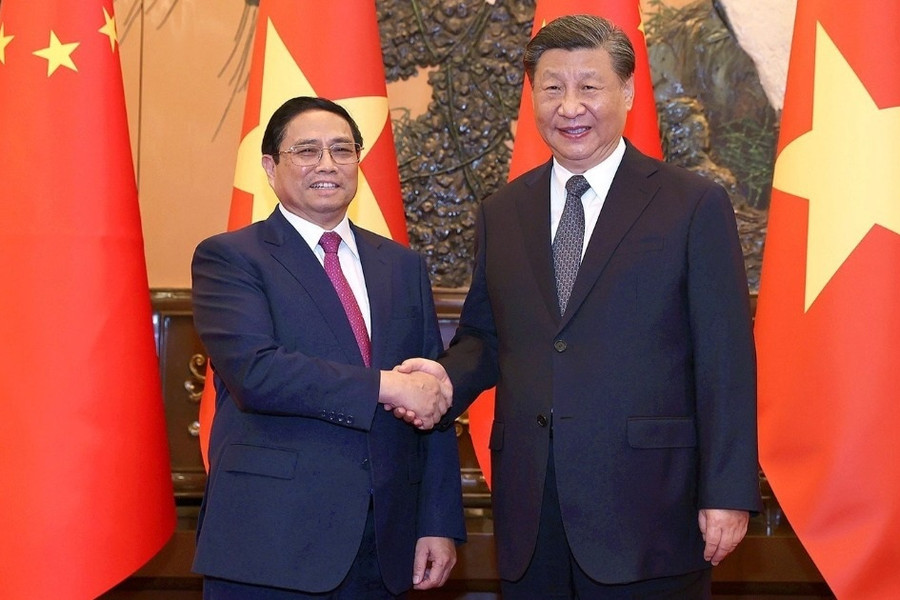 Thủ tướng Phạm Minh Chính hội kiến Tổng Bí thư Trung Quốc Tập Cận Bình