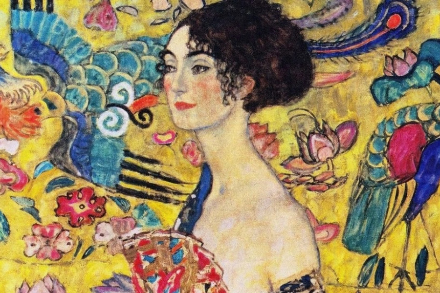 Bức 'Quý bà cầm quạt' của Gustav Klimt phá vỡ kỷ lục về giá