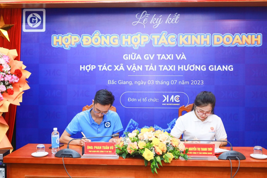 GV Taxi 'bắt tay' Hương Giang: Đưa app đặt xe công nghệ tới người dân Bắc Giang