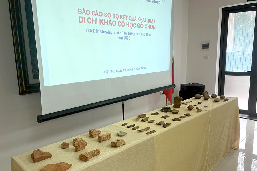Khai quật được nhiều dấu vết dân cư cổ tại di chỉ khảo cổ học Gò Chon