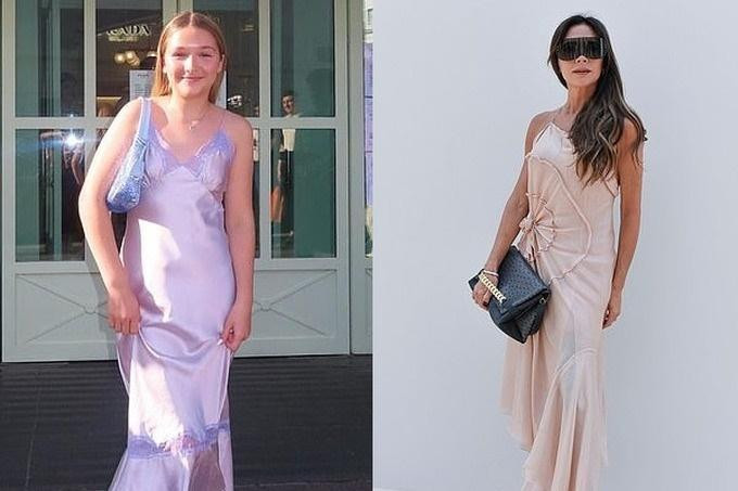 Harper Beckham gây tranh cãi vì mặc váy xẻ sâu không hợp tuổi 12
