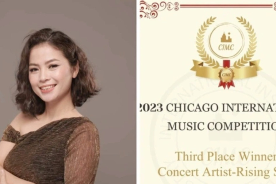 Giọng ca opera Minh Minh giành giải ba cuộc thi âm nhạc tổ chức tại Mỹ