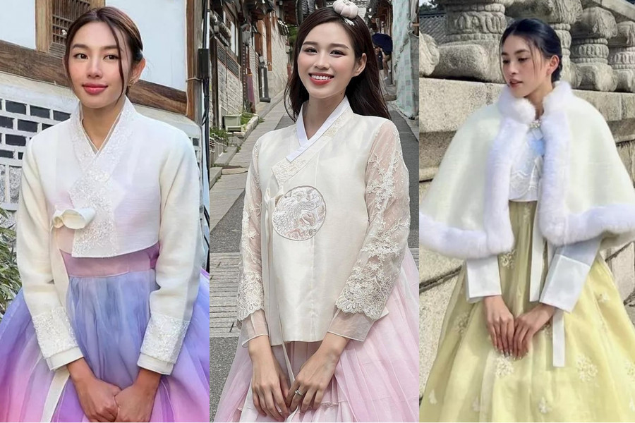 Mỹ nhân Việt đọ sắc, diện trang phục Hanbok truyền thống Hàn Quốc