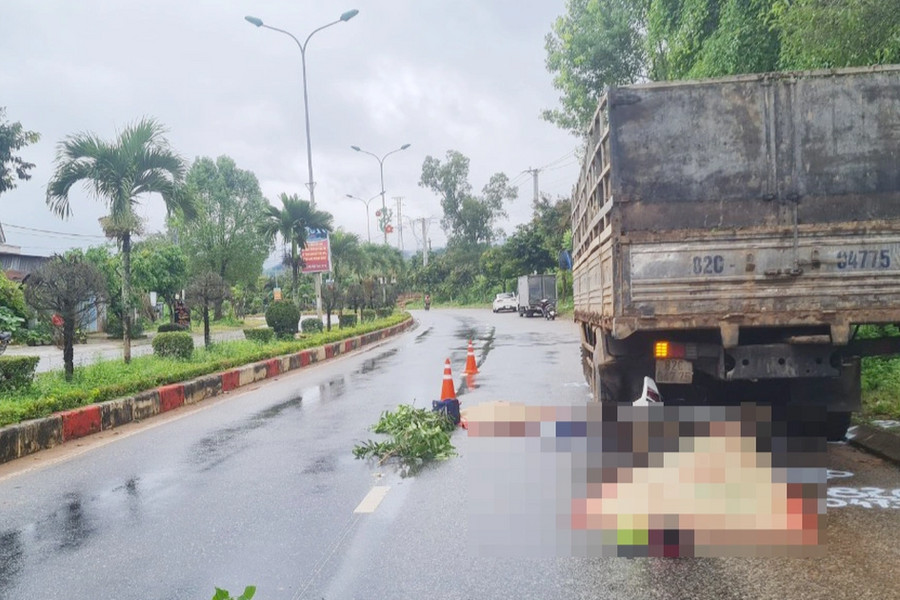 Hai vợ chồng tử vong vì tông vào xe tải đỗ bên đường