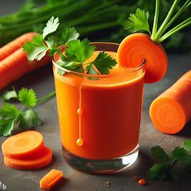 Giúp làn da khỏe mạnh, tươi sáng từ việc uống nước ép cà rốt rau mùi