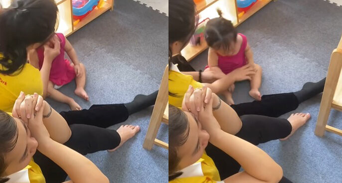 Giáo viên mầm non dúi đầu, bóp miệng bé gái 14 tháng tuổi gây phẫn nộ