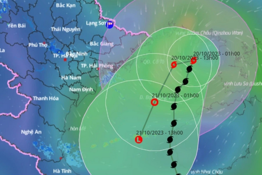 Không khí lạnh áp sát miền Bắc, bão số 5 đổi hướng