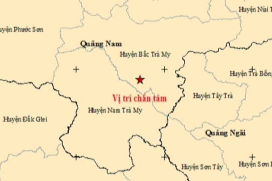 Động đất liên tiếp xảy ra ở Quảng Nam