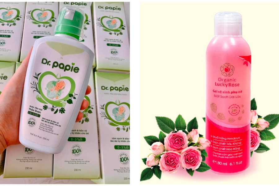 Thu hồi sản phẩm của Dr. Papie và gel vệ sinh Oganic Lucky Rose