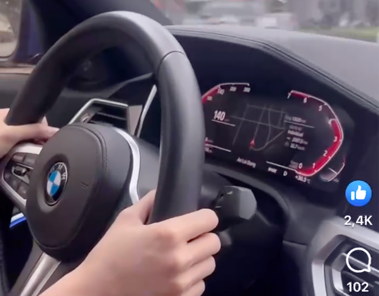 Cô gái lái ô tô BMW 140km/h bị tước bằng lái xe 3 tháng, phạt 11 triệu