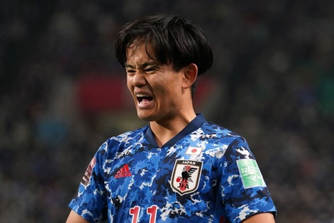 Takefusa Kubo của tuyển Nhật Bản có nguy cơ lỡ Asian Cup 2023