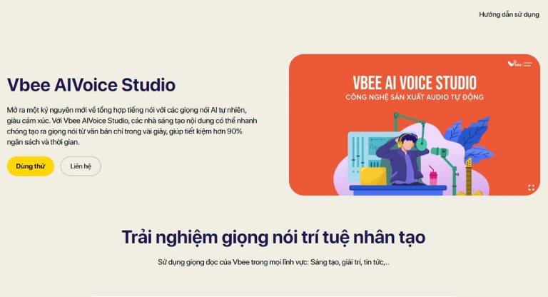 Biến văn bản thành giọng nói với Vbee AIVoice