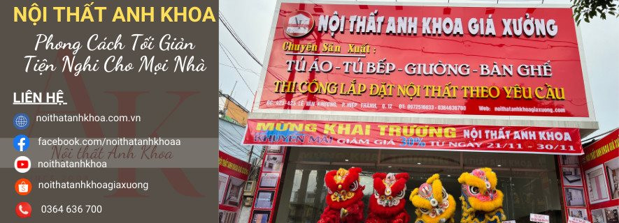 Nội Thất Anh Khoa - Cung cấp nội thất tối giản giá rẻ, thi công giàu kinh nghiệm