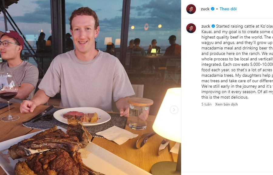 Con gái Mark Zuckerberg nghĩ bố chăn bò để kiếm sống