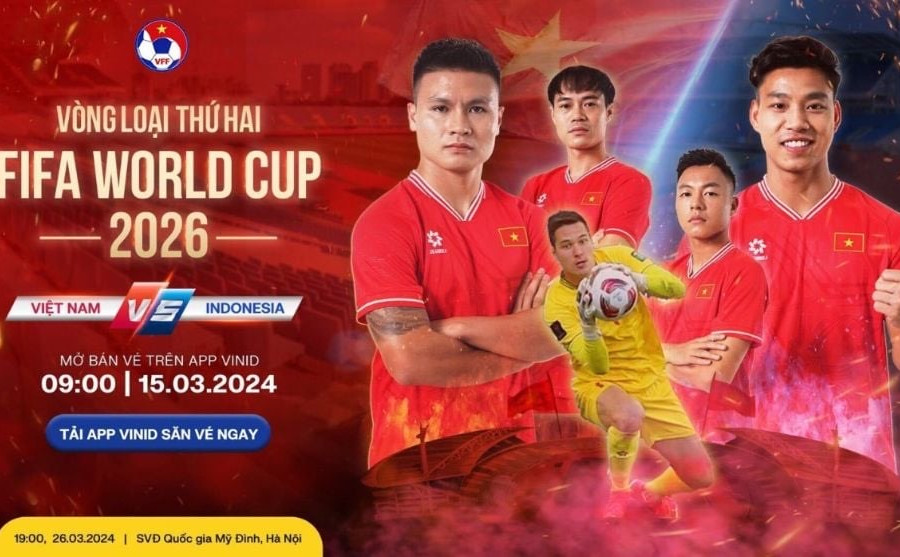 Vé xem trận tuyển Việt Nam - Indonesia thấp nhất 200.000 đồng