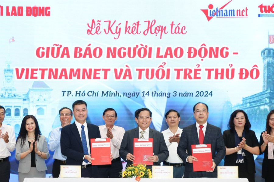 Báo VietNamNet hợp tác với Người Lao Động và Tuổi trẻ Thủ đô