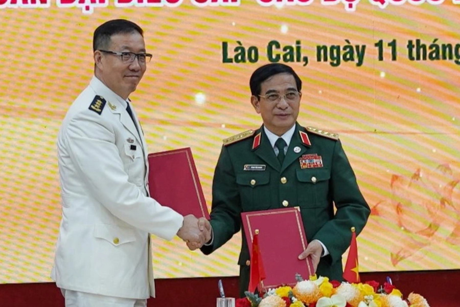 Bộ Quốc phòng Việt - Trung ký biên bản ghi nhớ về hải quân