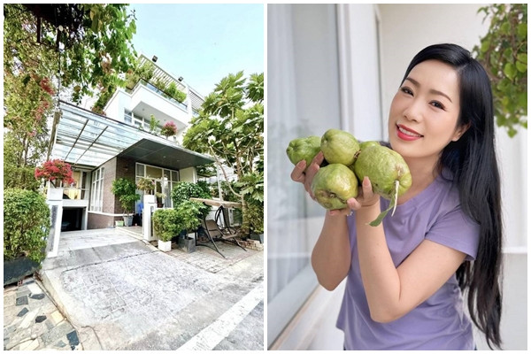 Trịnh Kim Chi hé lộ toàn cảnh ngôi nhà đang sống cùng chồng đại gia, khu vườn nhiều trái cây to bự