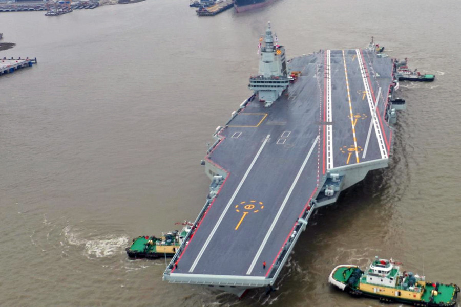 Trung Quốc chạy thử nghiệm tàu sân bay thứ ba