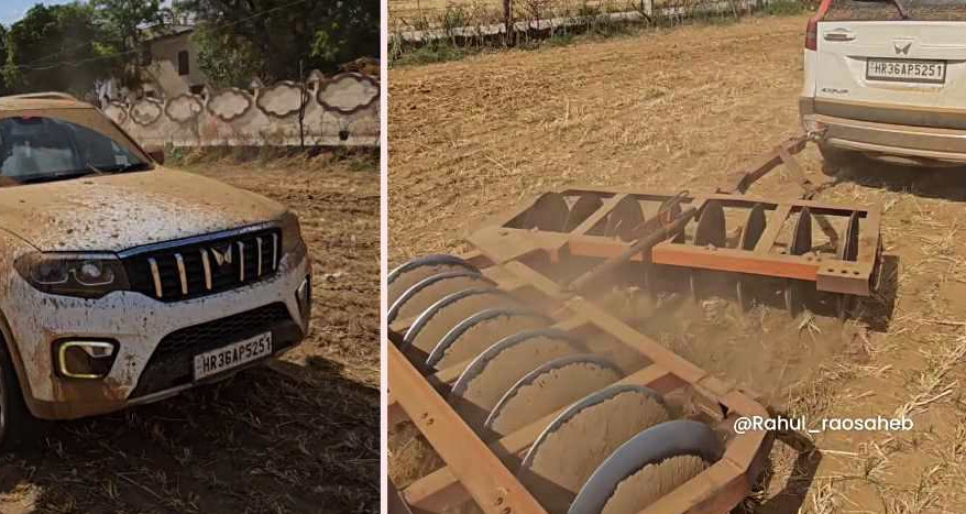 Nông dân Ấn Độ đem xe SUV mới mua đi cày ruộng gây chú ý