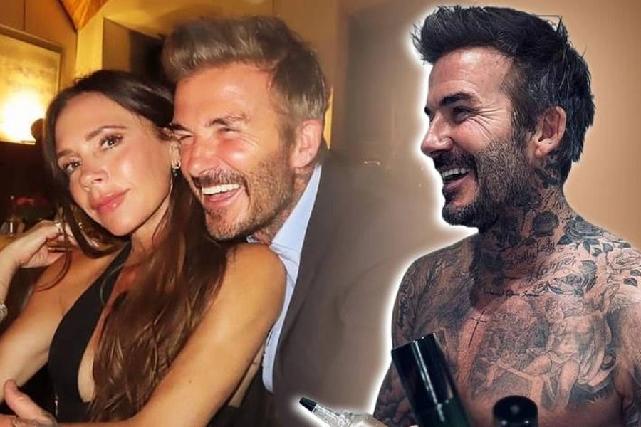 David Beckham gây sốt với màn khoe cơ bắp ở tuổi 49