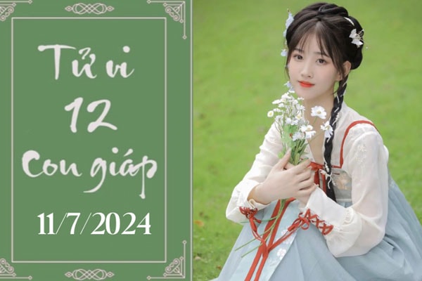 Tử vi 12 con giáp hôm nay ngày 11/7/2024: Tý phát triển, Dậu thuận lợi