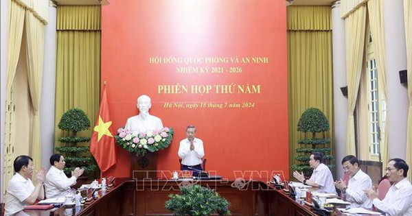 Chủ tịch nước Tô Lâm chủ trì phiên họp Hội đồng Quốc phòng và An ninh