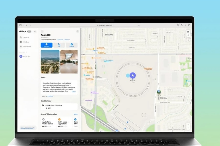 Apple phát hành ứng dụng bản đồ trên nền web