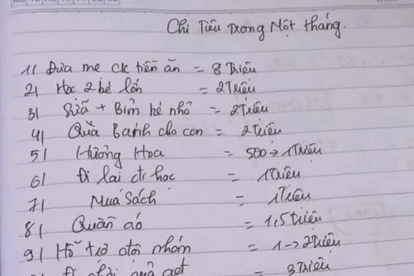 Liệt kê chi tiêu nuôi 4 con ở quê, mẹ bỉm Việt gây choáng khi tốn 50 triệu/tháng cũng chưa đủ