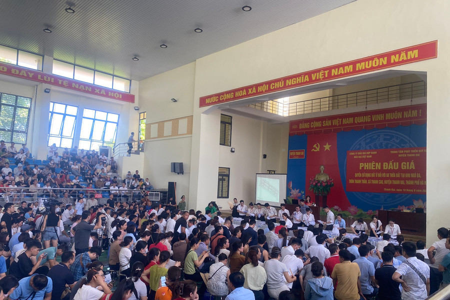 Đấu giá lại 57 thửa đất huyện Thanh Oai, tăng mức giá khởi điểm