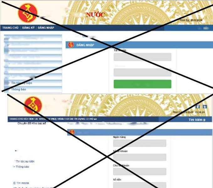 Cảnh báo giả mạo trang thông tin điện tử Kho bạc Nhà nước