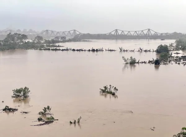 Red River floods exceed Alert Level 2, disaster risk elevated in Hà Nội