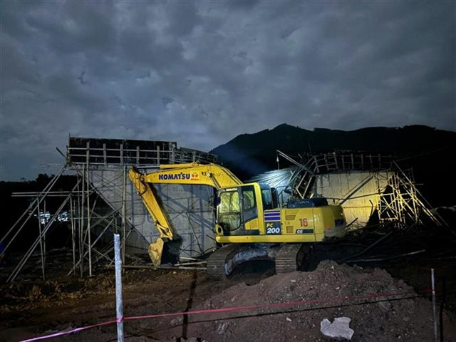 One dead after under-construction underpass on Tuyên Quang - Hà Giang Expressway collapses