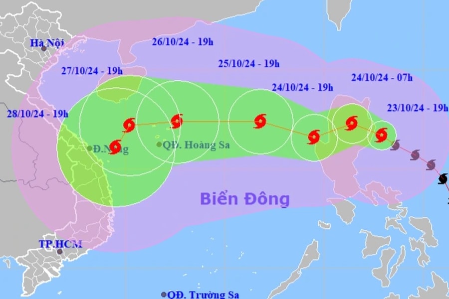 Bão Trà Mi mạnh lên cấp 10 giật cấp 12, nhiều nơi mưa lớn diện rộng